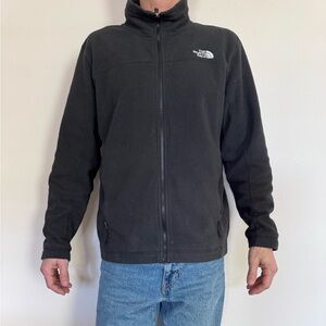 THE NORTH FACE Men’s black zip-up fleece, Large